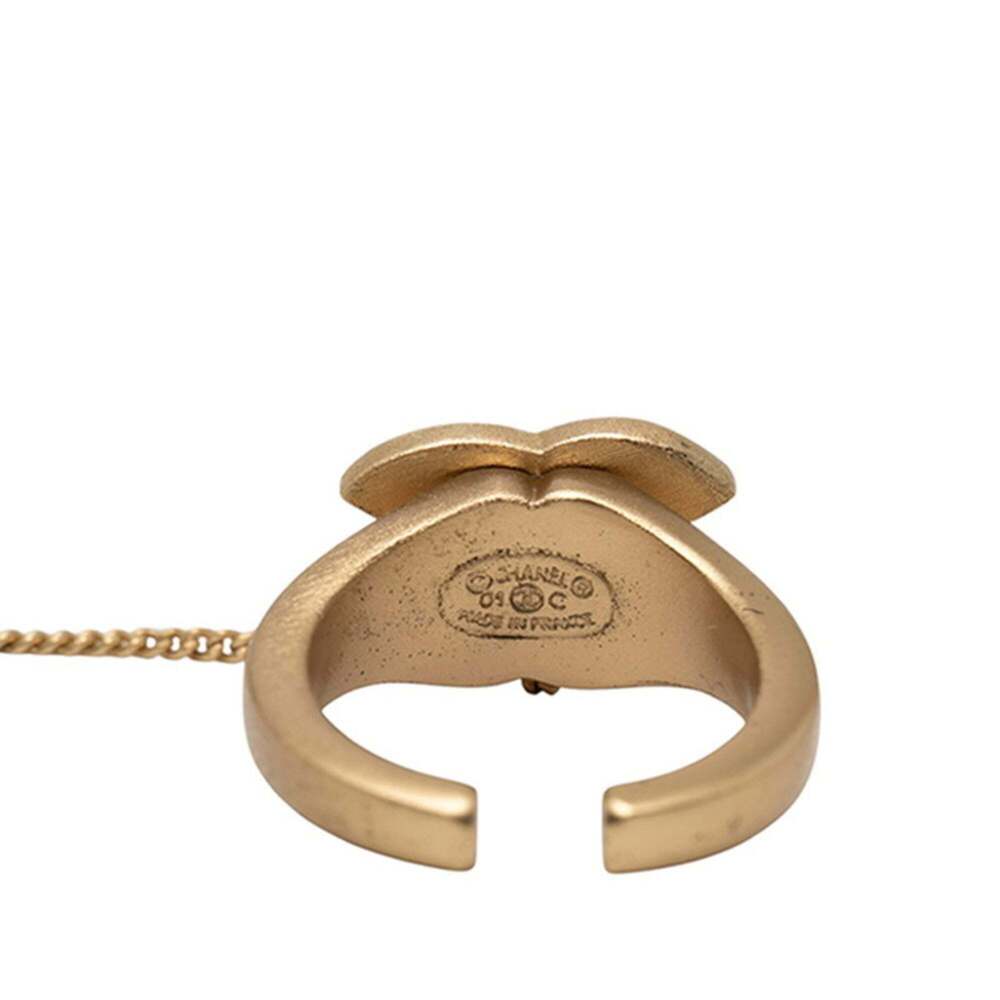 CHANEL Authentic Gold Logo Ring - Picture 8 of 8